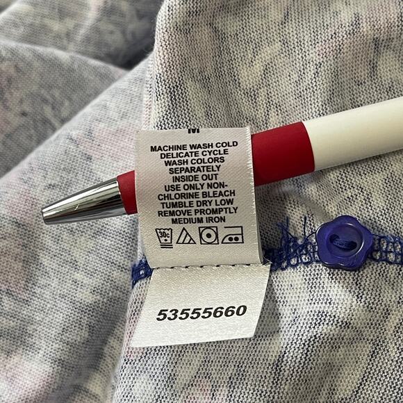 Dreams Co Floral Dress Scoop Neck 100% Cotton Size Medium - Picture 6 of 7